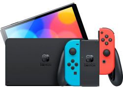 Console Nintendo Switch : Oled Joy-Con bleu néon et rouge