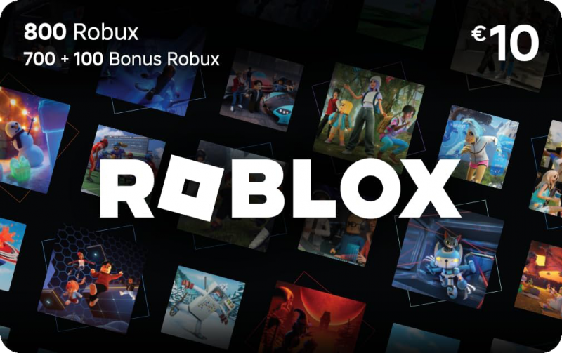 Carte Cadeau 10eur Roblox : 800 Robux